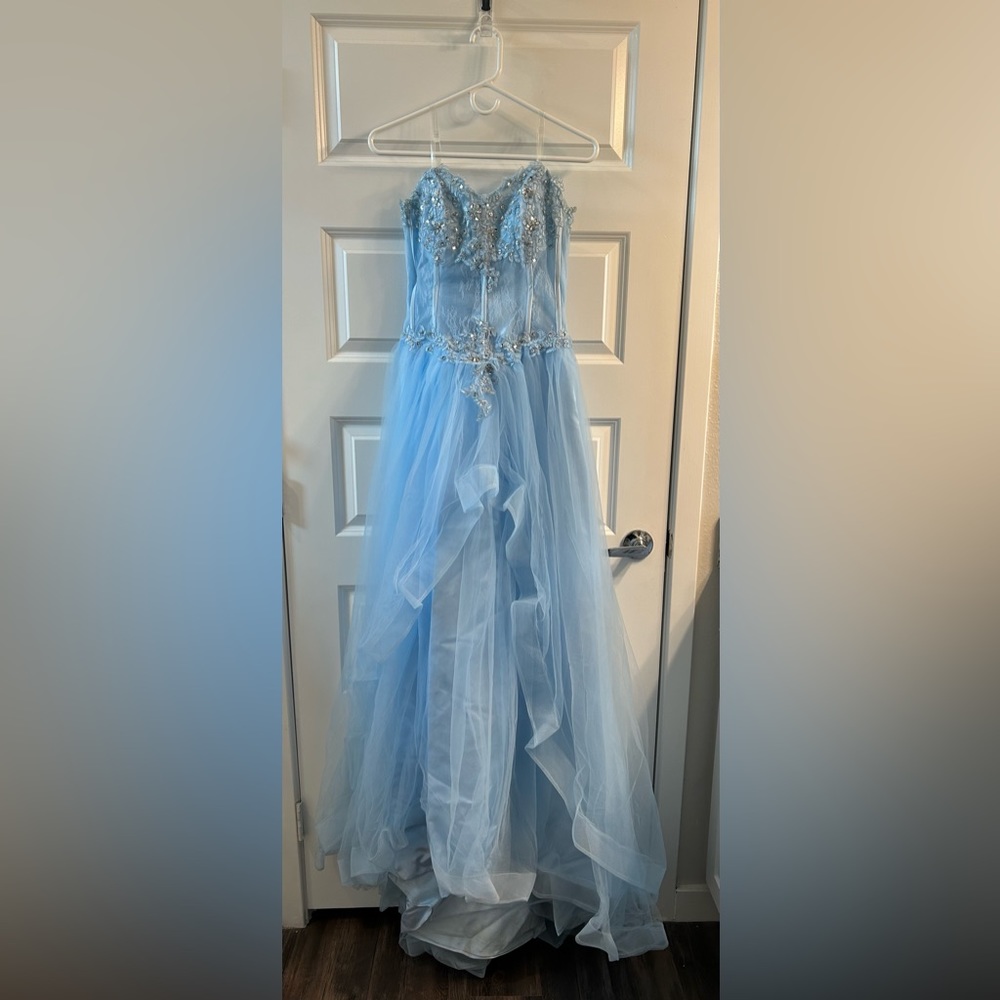 Light blue Lalamira prom dress